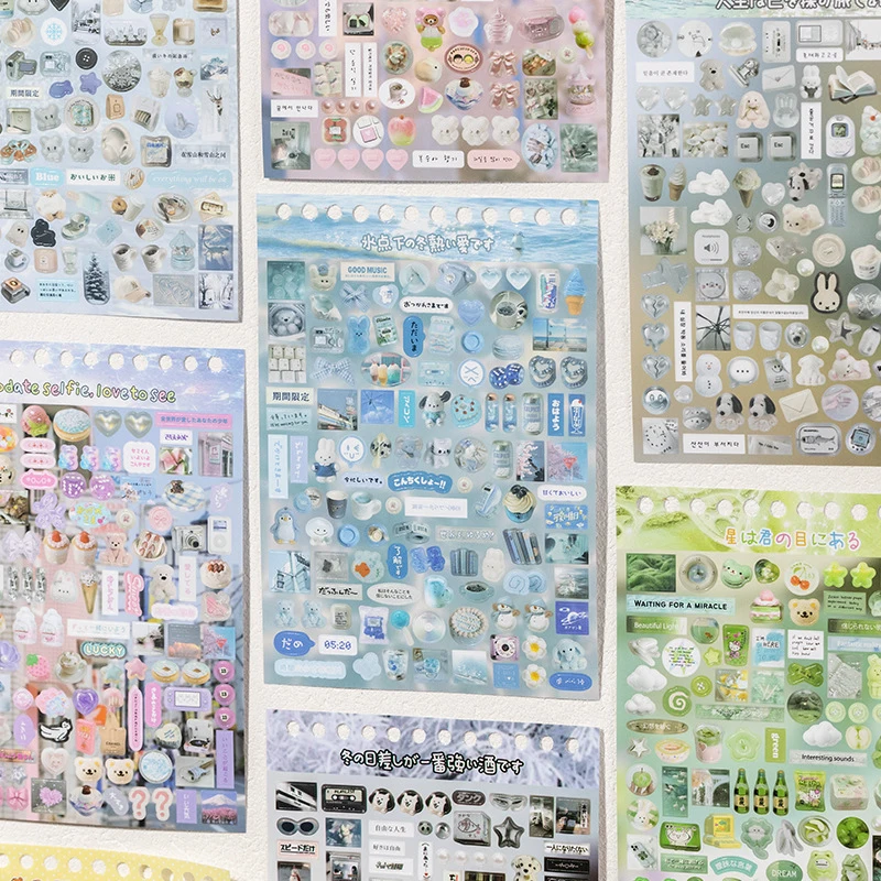 1 Buch/18 Stück Retro Japanisches Vintage-Stickerbuch, Nostalgische Muster im Old-School-Stil für Journal-Dekoration, Scrapbooking Image