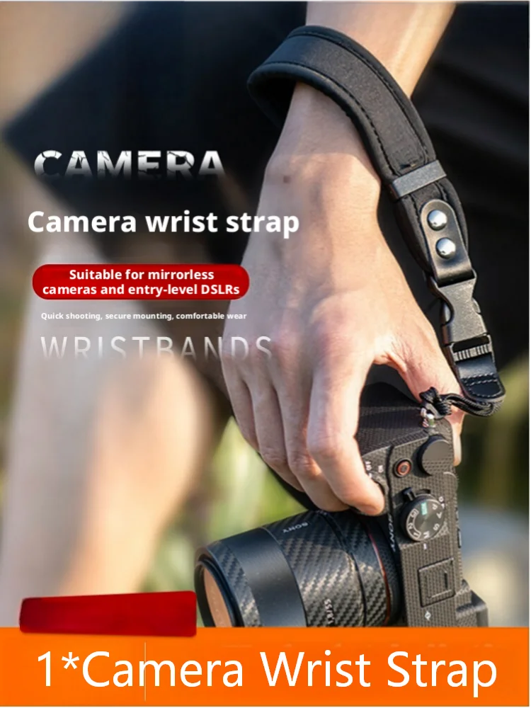 Universeller Komfortabler Neopren-Kamera-Handschlaufe Hochelastischer Schnellverschluss-Handriemen für Canon Sony Fuji Nikon Z6 A7 DSLR-Kameras Image