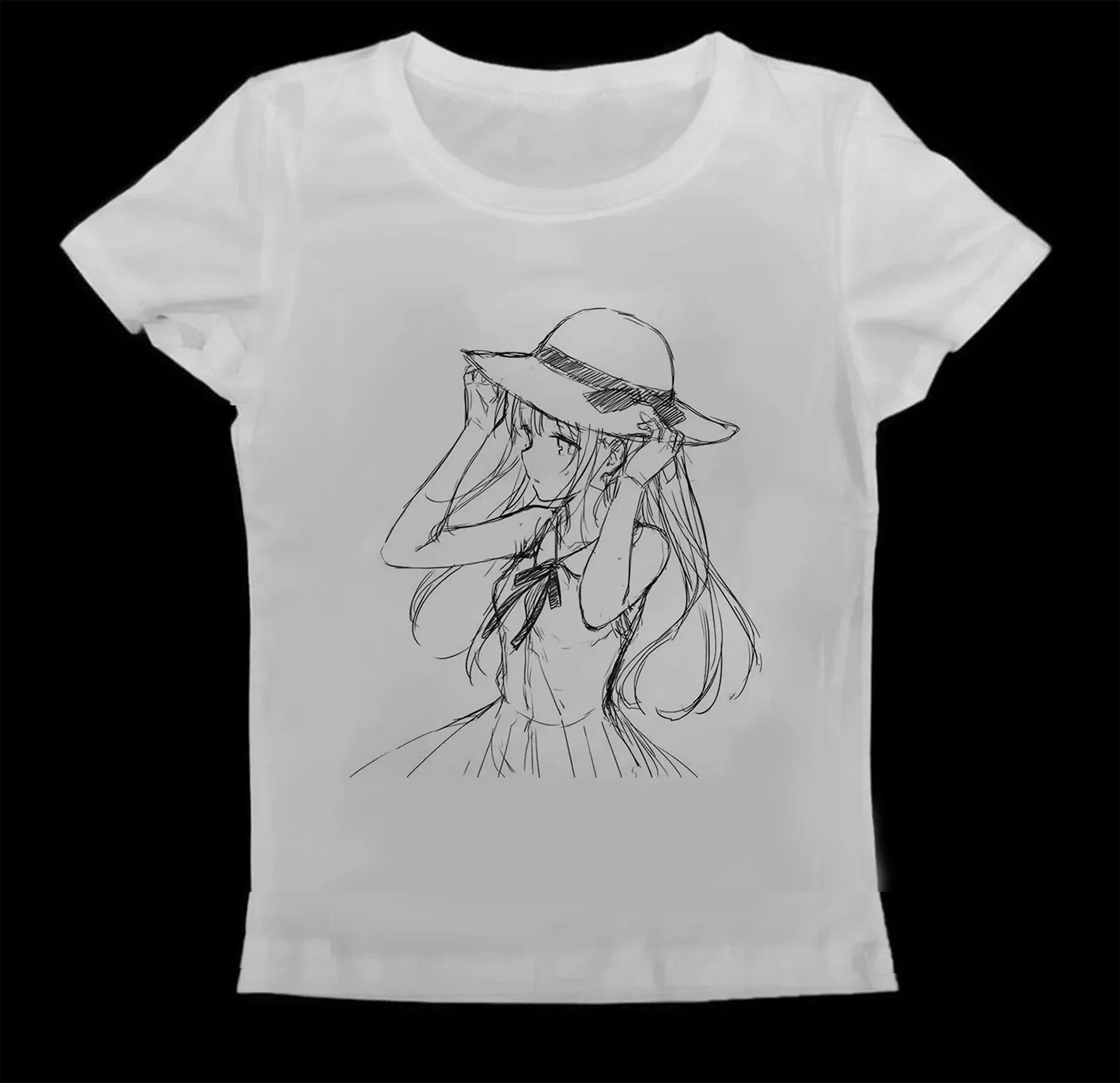 2000s vêtements femmes Kawaii graphique T-shirts Y2k 90s décontracté femme Anime T-shirts vêtements d