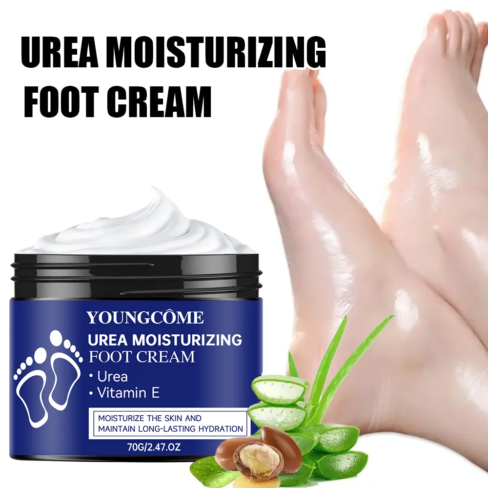 Harnstoff-Fußcreme mit Vitamin E: Intensiv feuchtigkeitsspendende und nährende Behandlung für trockene, rissige Fersen, macht die Haut weich und langanhaltend Image