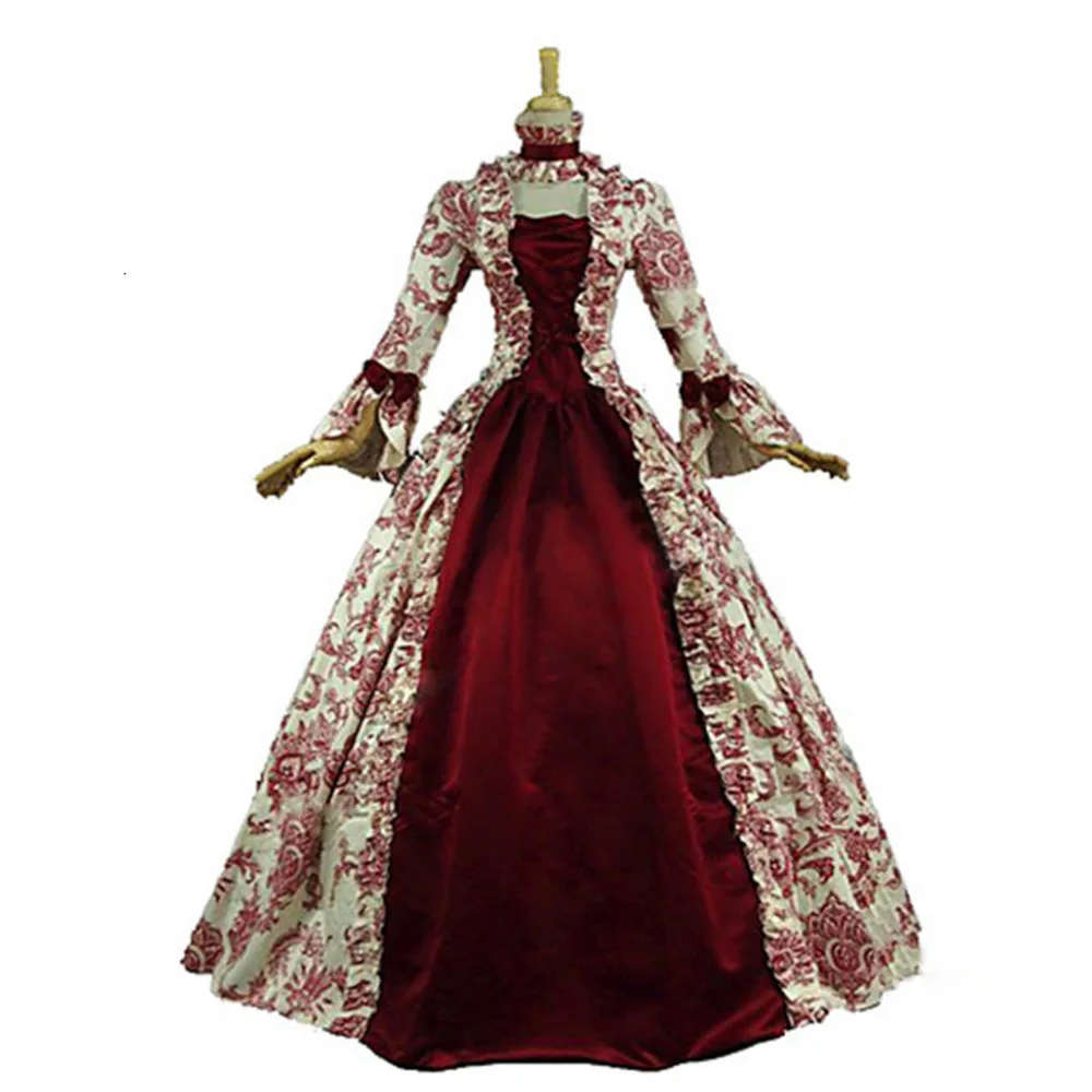 Mittelalterliches viktorianisches Ballkleid, Königin, Prinzessin, Gothic-Lolita-Kleid, Vampir, Halloween, Damen, Karneval, Hofpalast, Cosplay-Kostüm Image