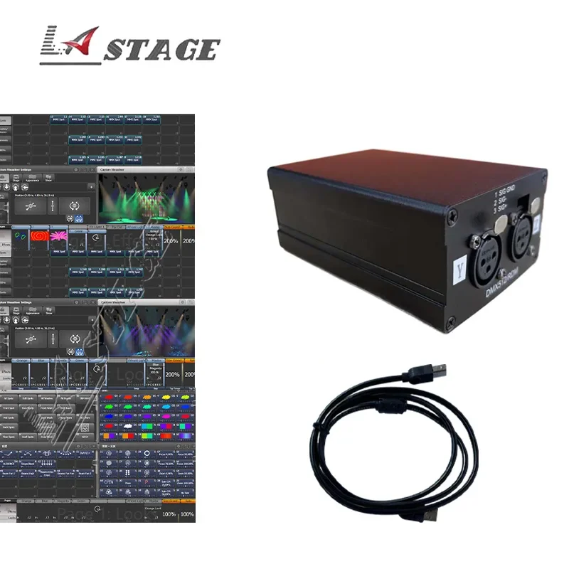 USB-DMX 1024 DMX Titan Controller 9,1 10,1 11,3 11,4 16 Ausgang Eingang 2 Port A-Z Image