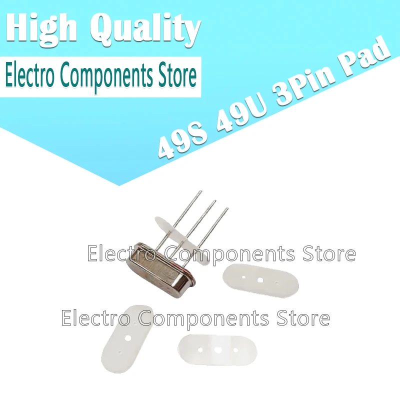 5000 teile/los Kristall oszillator Anti vibrations dichtung 49s 49u weiß 3-poliges Pad der Hochleistungs-Isolator-Isolier kolben Image