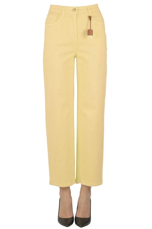 Wide Leg Jeans - Yellow - Elisabetta Franchi Jeans