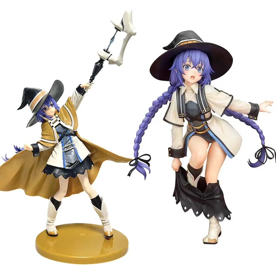 25 cm große Anime-Figur mit abnehmbarem Hut, Magierin Roxy, Actionfigur aus PVC, Sammlermodell für Erwachsene, Spielzeug, in Box verpackt