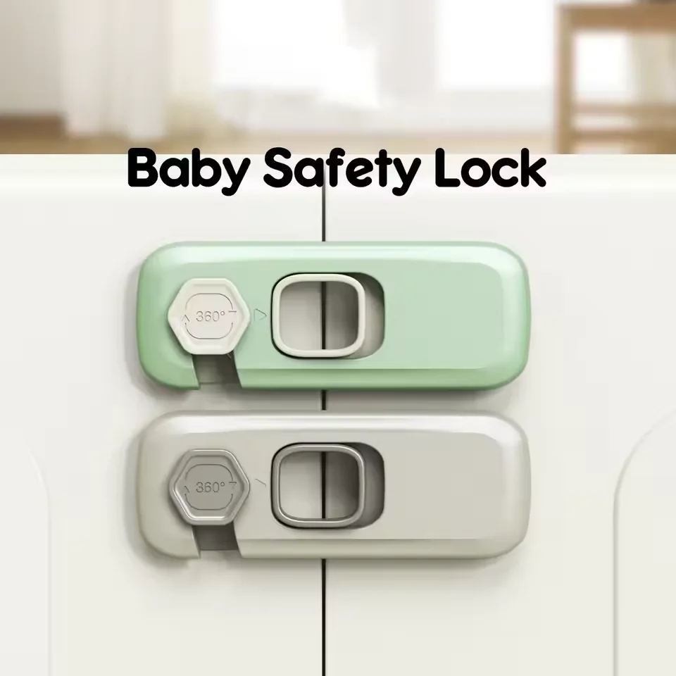 Kindersicherheits-Schrankschloss Schubladenschloss Baby Anti-Klemm-Hand-Türschloss Schranktürschloss Sicherheitsschloss Kindersicherung Image