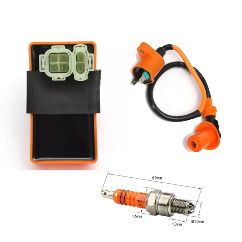 Performance Racing 6 Pins AC CDI Box Zündspule A7TJC Zündkerze für GY6 50 80 110 125 150 cc Moped Roller ATV Go Carts Image