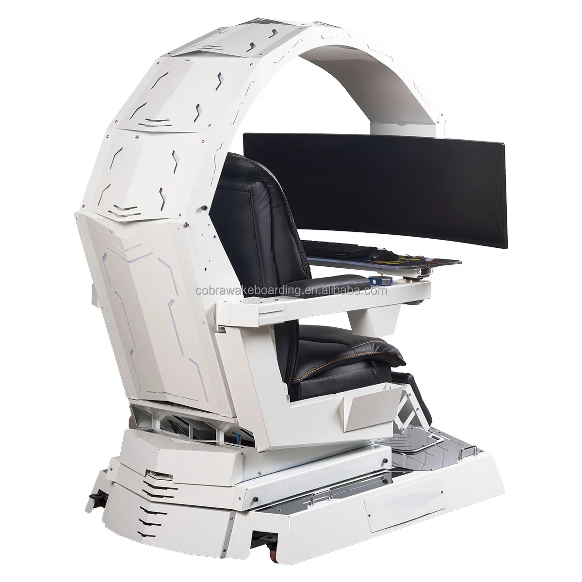 IW-R1 Zero Gravity Liegestuhl-Arbeitsplatz IW IR GIMI COCKPIT für Gaming, Arbeit Dreifach-Monitor Neigbare Halterung VR Imperator Image