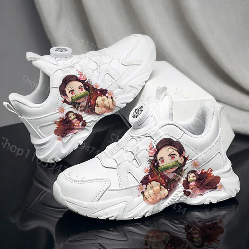 Teenager Einfache Kamado Nezuko Design Weiße Schuhe Mädchen Gewölbestütze Outdoor-Aktivitäten Kinder Skateboard-Schuhe Kostenloser Versand