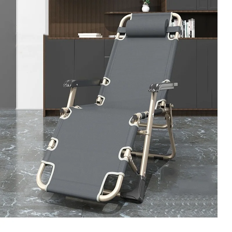 Stabiler Klapp-Liegestuhl für den Haushalt zum Sitzen oder Liegen, Nickerchensessel für Zuhause, Freizeitstuhl mit Rückenlehne für den Außenbereich, Strandliege