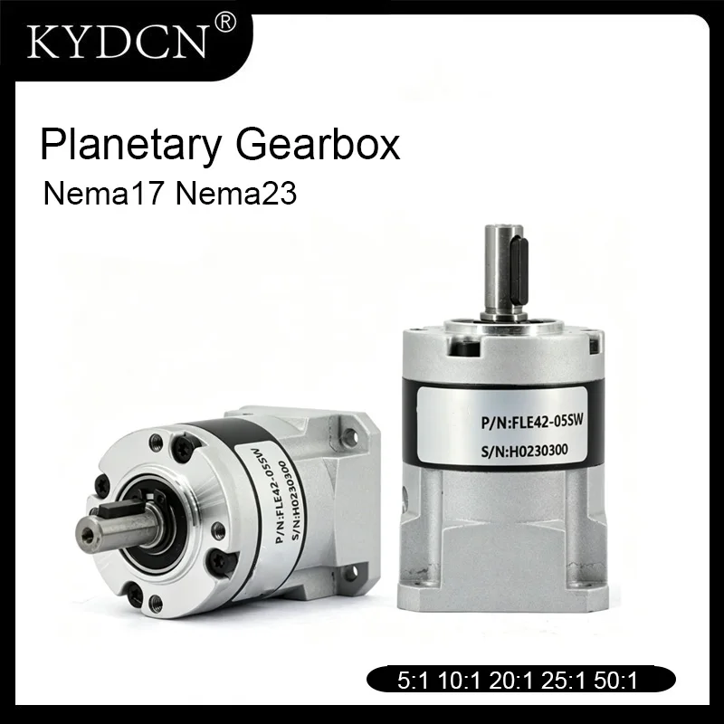 Nema17 Nema23 Hochpräzises Planetengetriebe, Untersetzungsverhältnis 5:1-50:1, passend für 5mm 8mm Wellen, Schrittmotor, DIY CNC 3D-Drucker Image