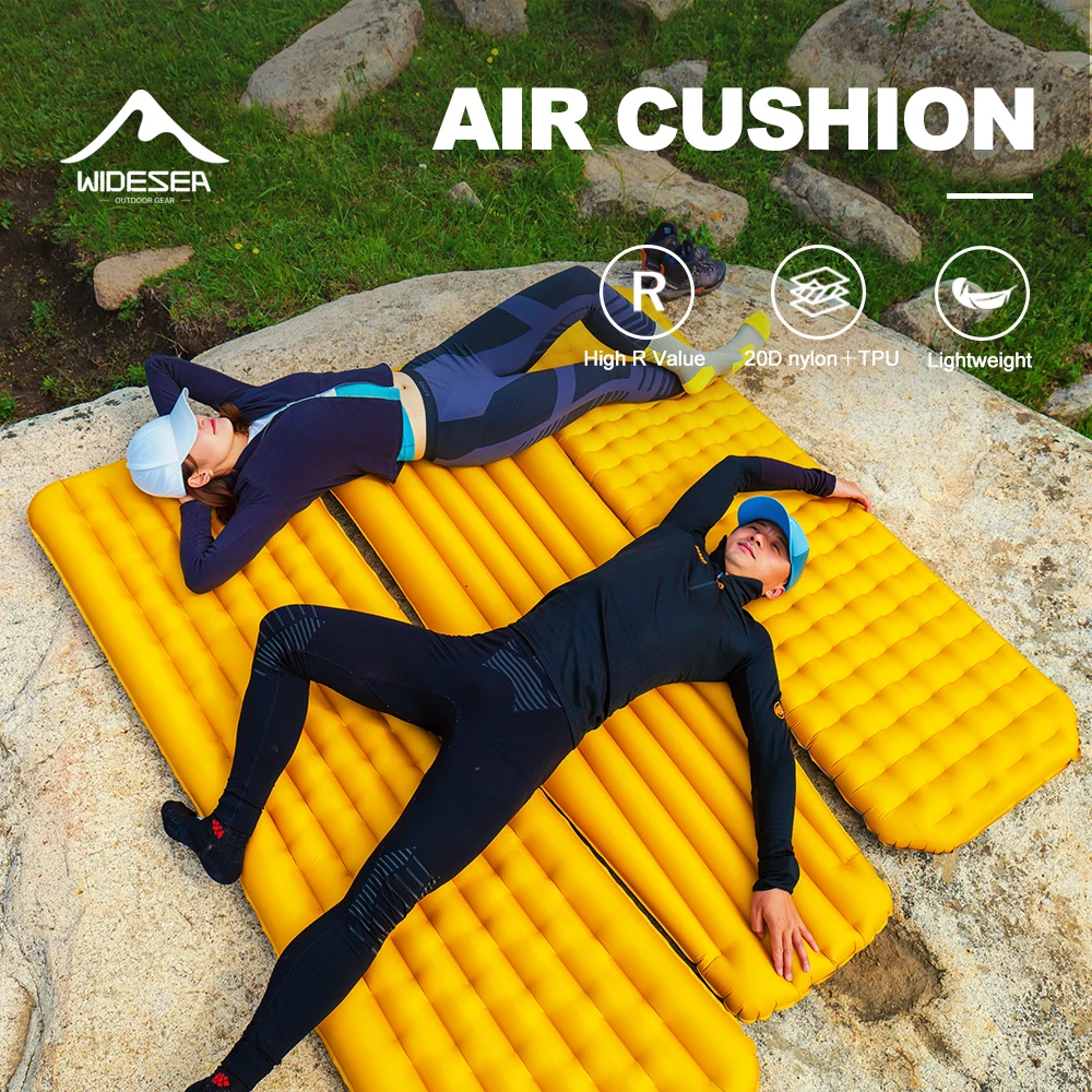 Widesea Ultraleichte Aufblasbare Isomatte Hoher R-Wert 20D Nylon TPU 3-Schicht Aluminisierte Folie Tragbare Luftmatratze für Camping Image