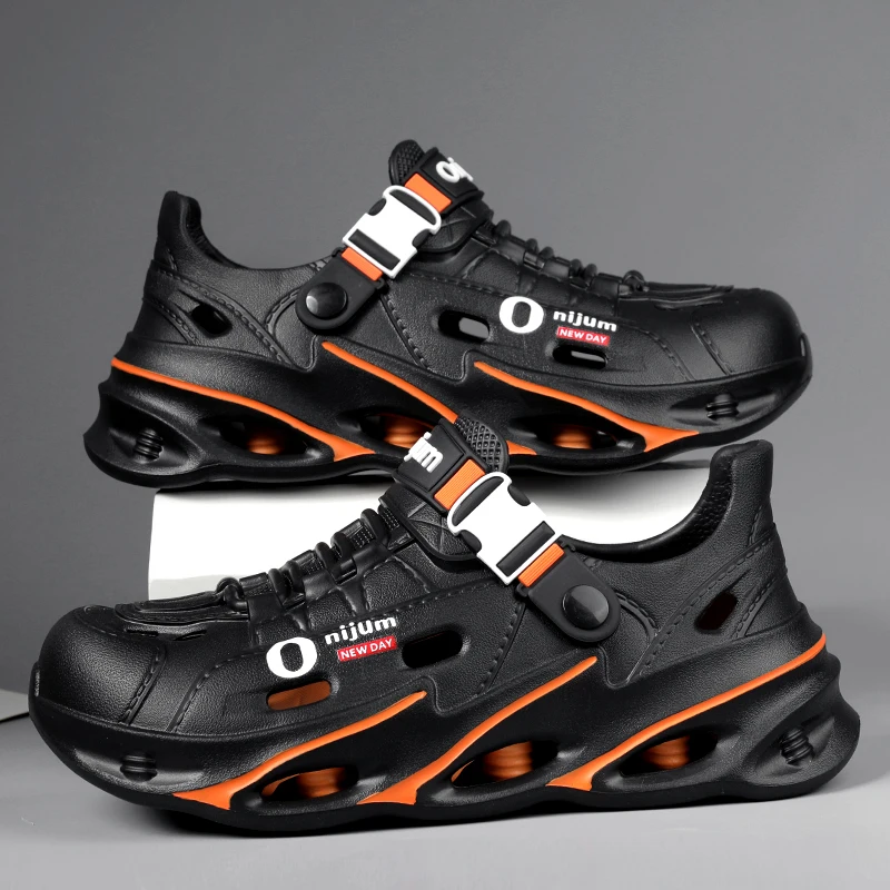 Herren Outdoor Sandalen Sport Hausschuhe Strand Rutschen Atmungsaktive Clogs Männer Casual Garten Schuhe Rutschfeste Wandern Männer Outdoor Sandalen