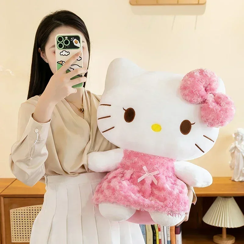 65 cm Sanrio Hello Kitty Kawaii Rose My Melody Plüschtier Anime Cartoon Anime Große Größe Weiche Angefüllte Puppe Kissen Kinder Geburtstagsgeschenk
