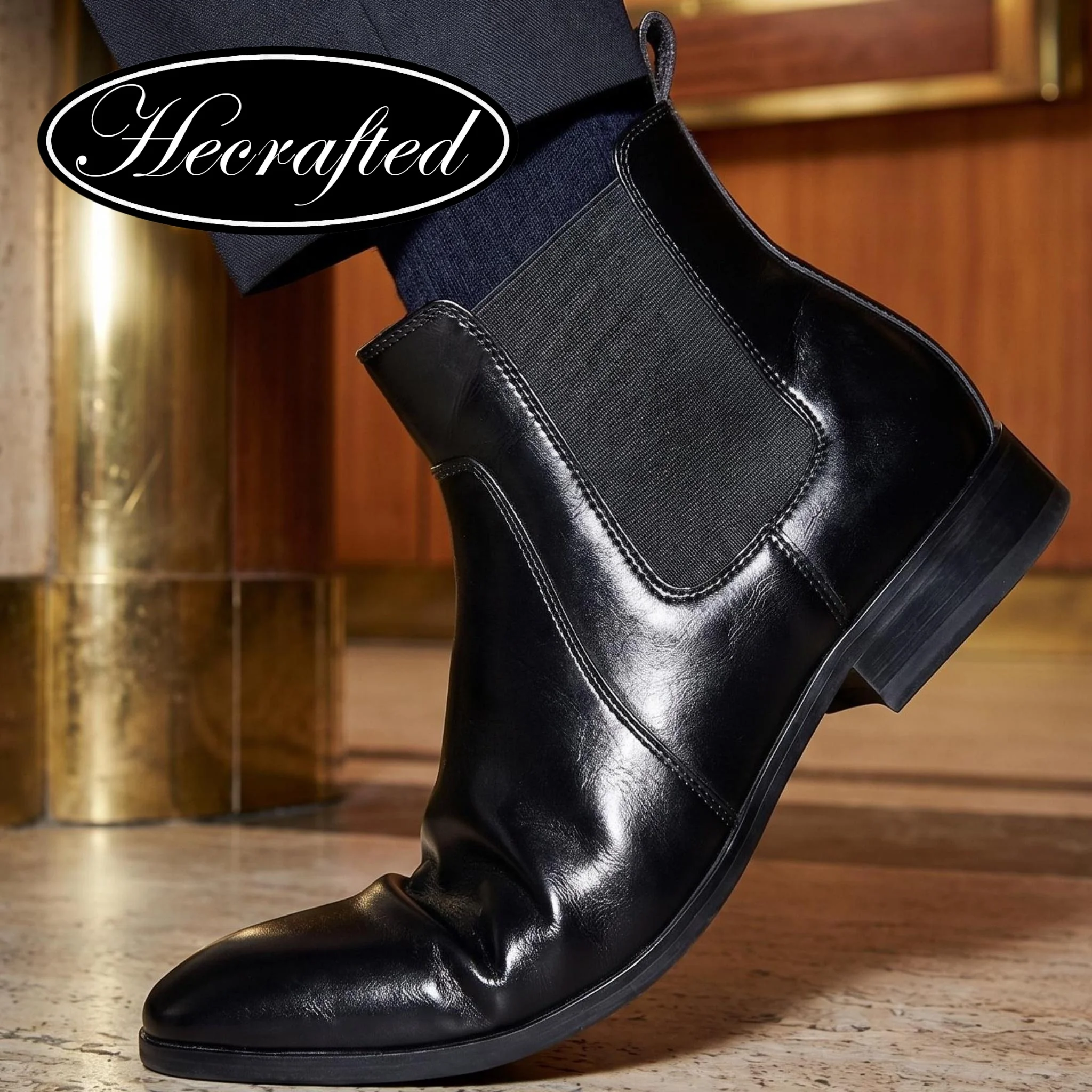 40~46 Chelsea Boots Herren 2026 Marke Komfortable Modische Lederstiefel
