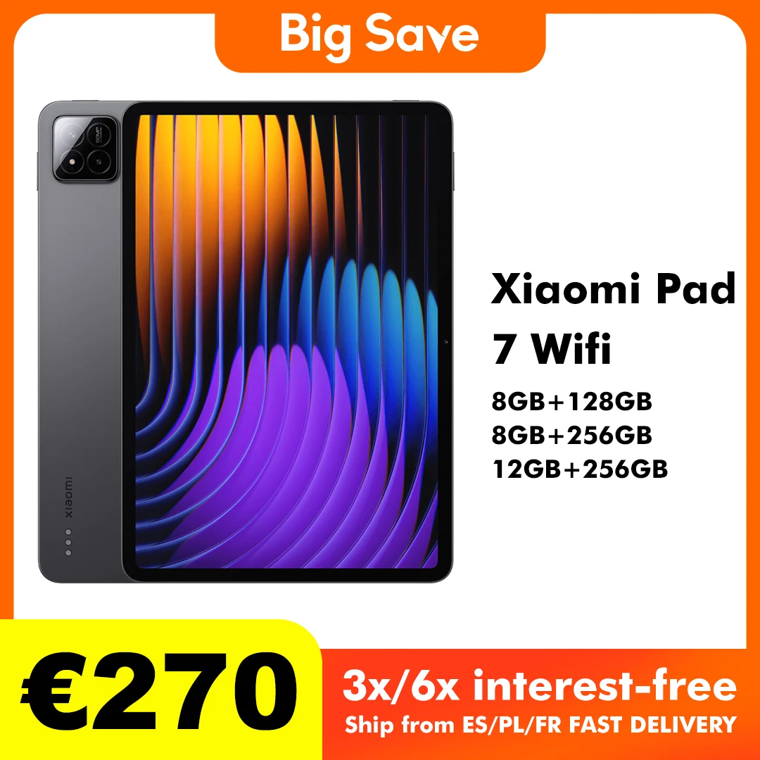 Xiaomi Pad 7 11,2'' 144Hz Wi-Fi 6E 8GB/256GB 12GB/256GB 8850mAh Tablet Image