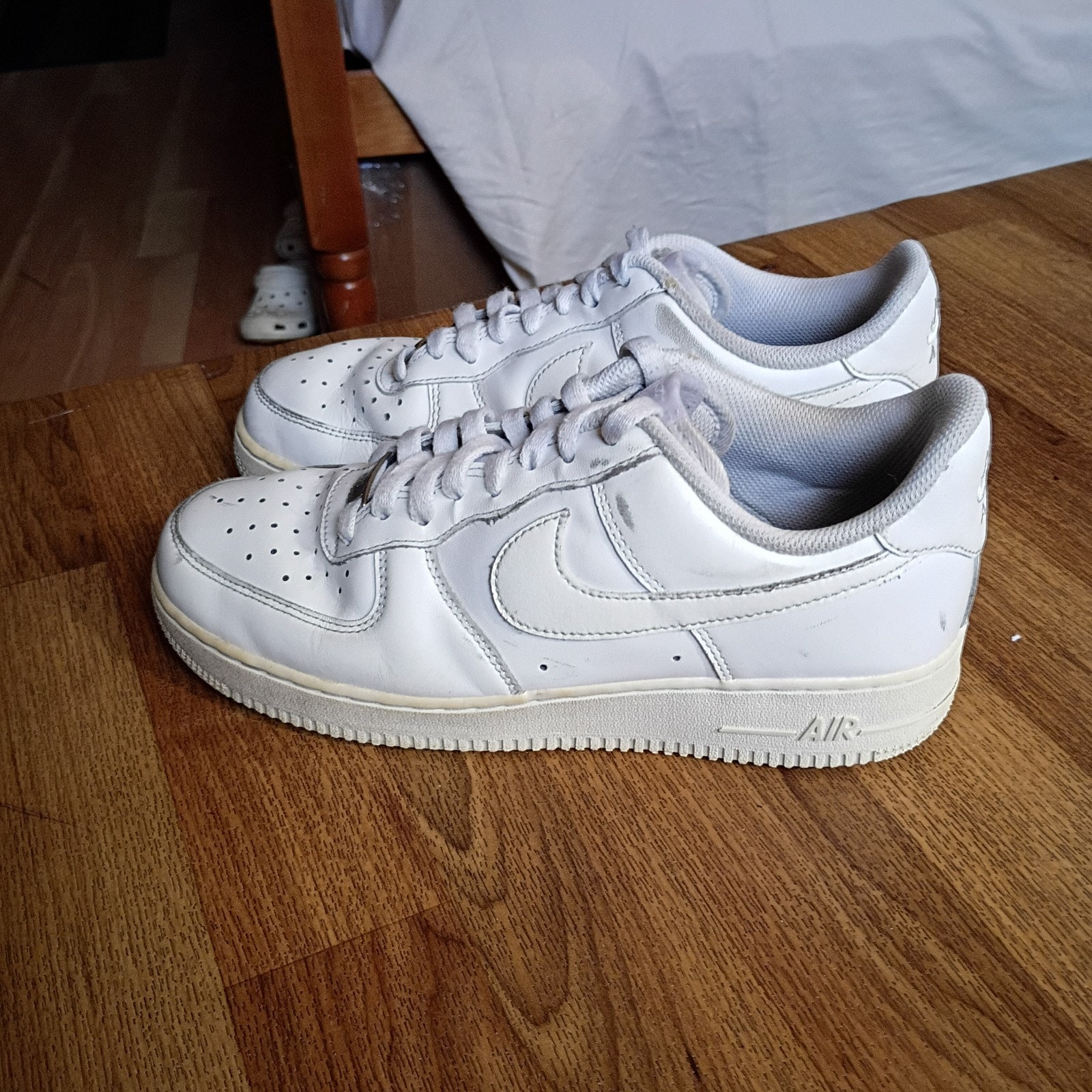 Nike Shoes | Air Force Nike Air Force 1 Men's Running Shoes Size 8 Triple White | Color: White | Size: 8