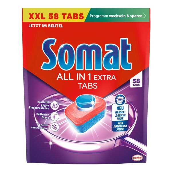 Somat Spülmaschinentabs »All in 1 Extra XXL« 58 Stück blau Image