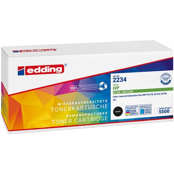 Edding Toner ersetzt HP »212A« W2120A schwarz schwarz Image