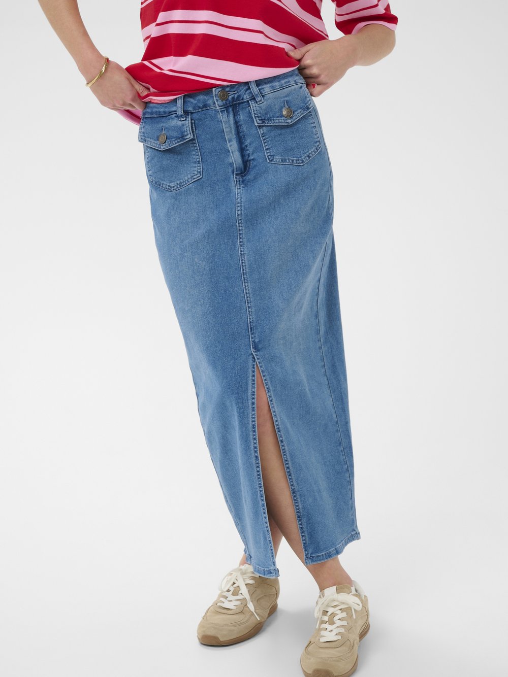 Kaffe Denimrock KAandrea Damen medium stone, 44