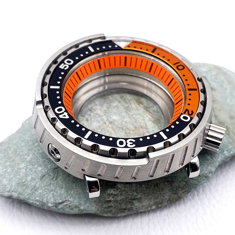 47mm Mod Thunfisch Dosen Uhrengehäuse passt nh35 nh36 4r Uhrwerk 20atm wasserdichte transparente Rückseite Männer Tauchen ersetzen Fälle Image