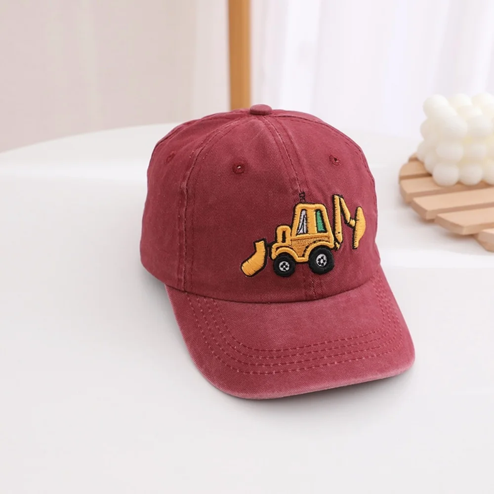 Bestickte Bagger-Baseballkappe für Kinder Frühling Sommer Lässige Reisemütze Image