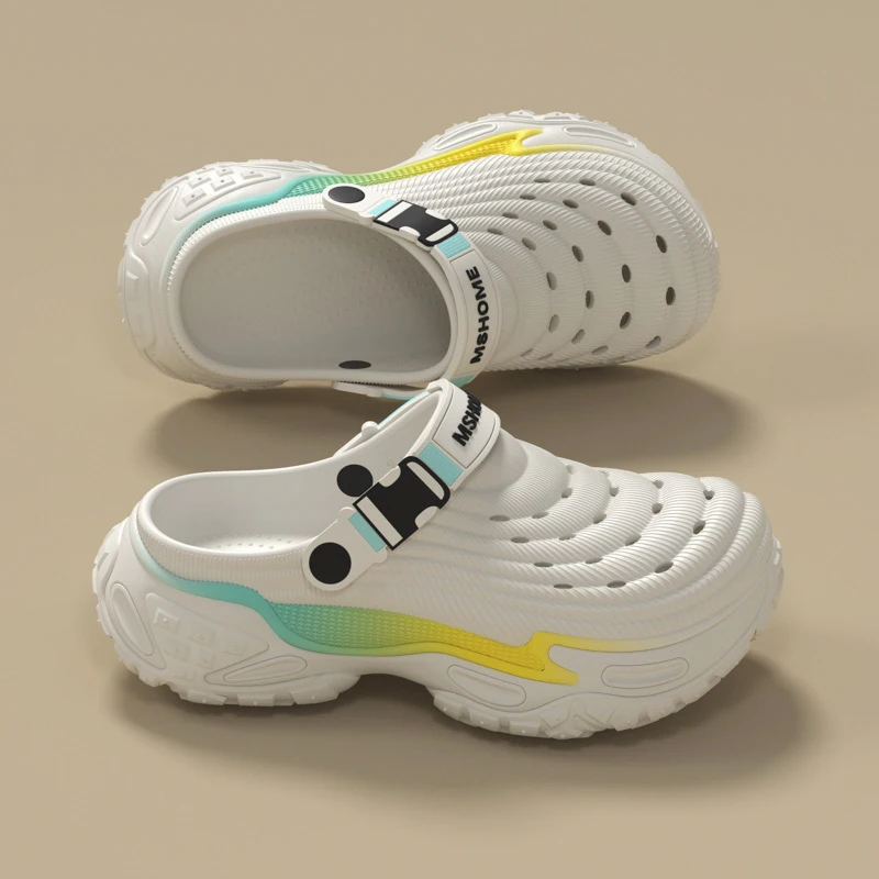 Clogs Plateau-Pantoffeln für Herren, Luxuriöse Designer-Schuhe, Lässige Sandalen, Modische Indoor-Outdoor-Strandsandalen, Unisex Rutschfeste Slides Image