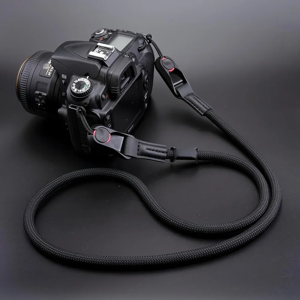 Neuer gewebter Kamera-Handschlaufenriemen, schnell abnehmbarer Schultergurt für DSLR- und spiegellose Kameras, verstellbarer Kamera-Nackengurt Image