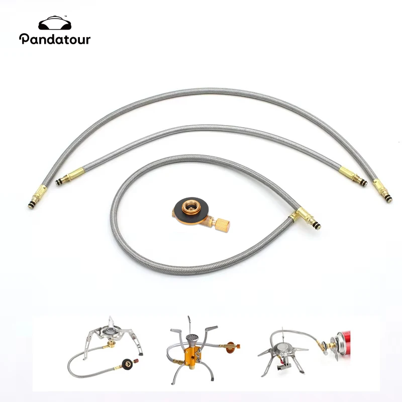 Pandatour Campingkocher Ersatzventilschlauch Gastank-Reglerschlauch Kanister zu Gewinde-Campingkocher-Adapter Verlängerungsschlauch Image