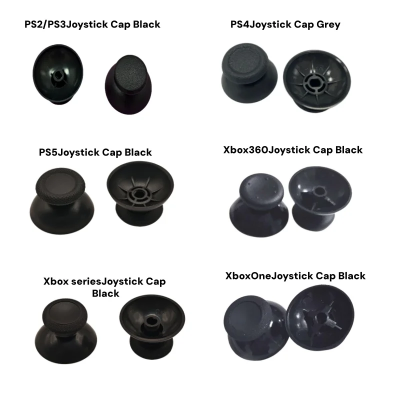 10 Ersatz-Daumengriffe für PS2/PS3/PS4/PS5/Xbox-Controller, Controller-Tastenabdeckungen, 3D-Simulations-Hautteile