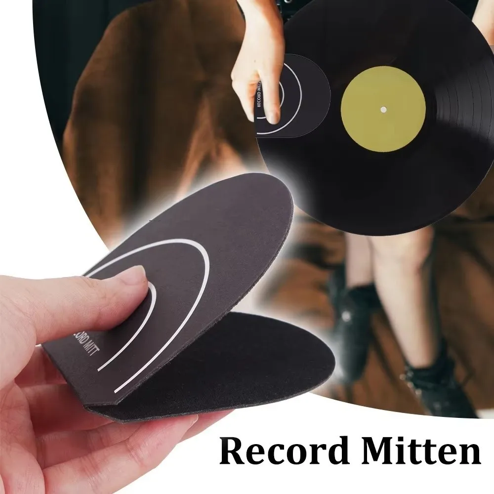 Antistatischer Schallplattenhandschuh, Mikrofasermaterial gegen Kratzer, Schallplattenreiniger, weicher Handler-Schutz, Zubehör für Plattenspieler Image