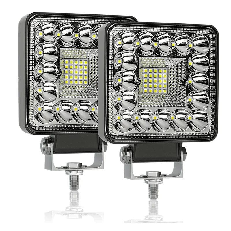 4-Zoll-LED-Spotlicht für LKW, 12 V 24 V LED-Traktor-Fahrlicht, quadratisches Arbeitsflutlicht, Nebelscheinwerfer für SUV, Golfwagen, Rasenmäher Image