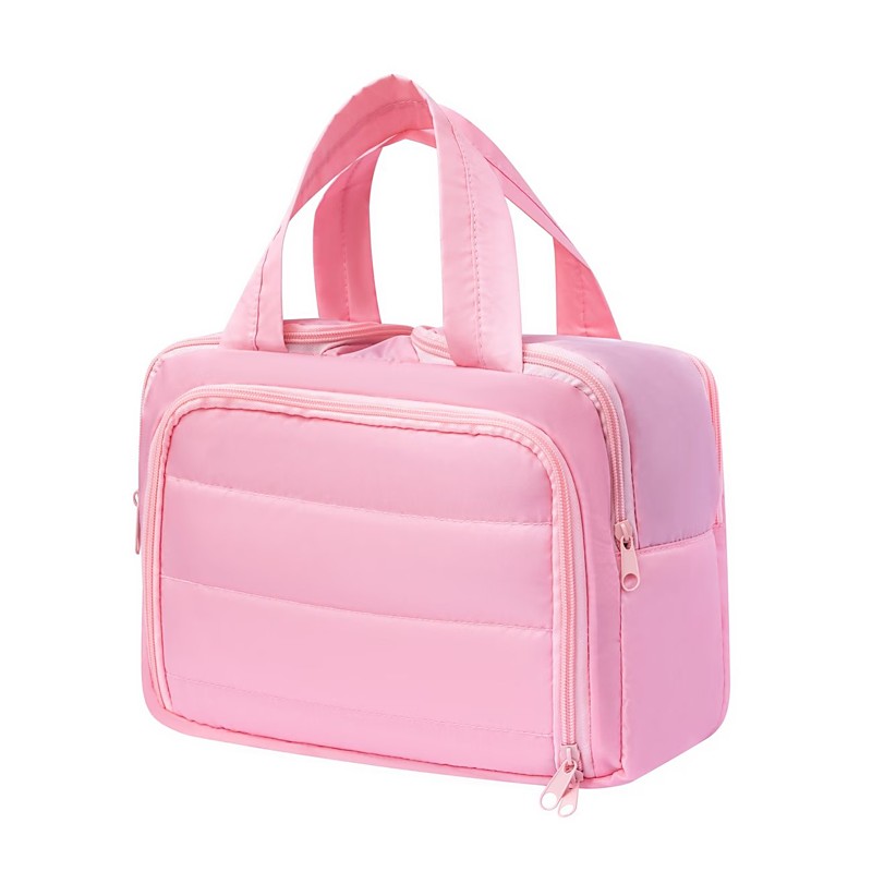 Travel Makeup Bag, Large Capacity Multi-functional Compartment Organizer, Toiletry Bag Cosmetic Storage Pouch, Women's Portable Storage Box, Travel Organizer Bag with Handle, Multiple Compart Bag