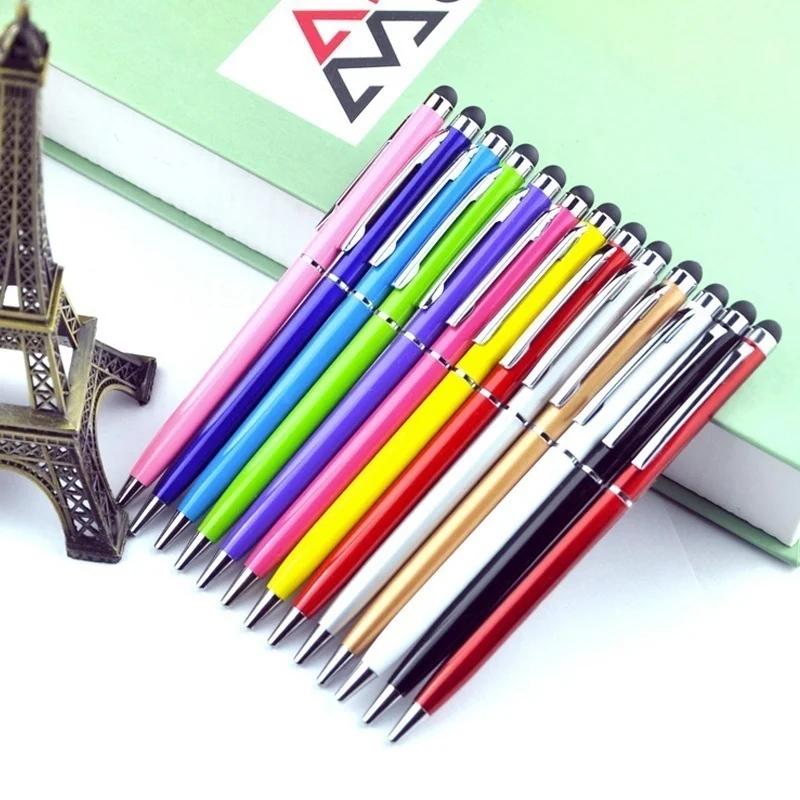 5pcs 2 In 1 Useful Design Tablet for Pad Smart Phone Touch Screen Stylus Pen+Ballpoint Pen Smartphone