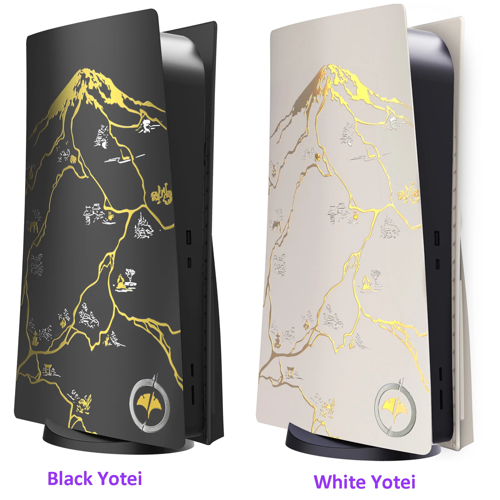 DIY Decoration Accessories Ghost Console Cover for PlayStation 5 Disc Edition Replacement Yotei Faceplate Backplate For PS5 Disc