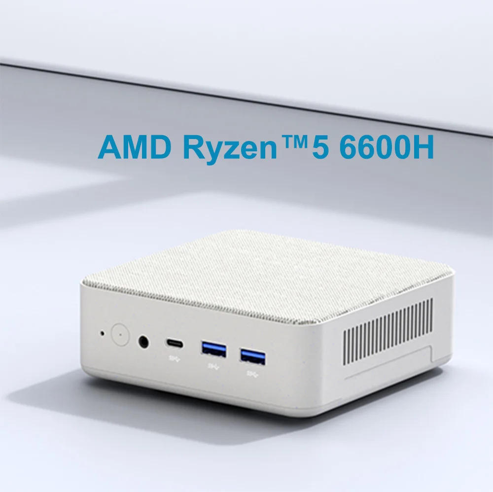 ZXIPC AMD Ryzen 5 6600H MINI PC Windows 11 DDR5 4800Mhz 16GB 512GB Nvme SSD WIFI6 BT5.2 Triple Display Desktop Gaming Computer