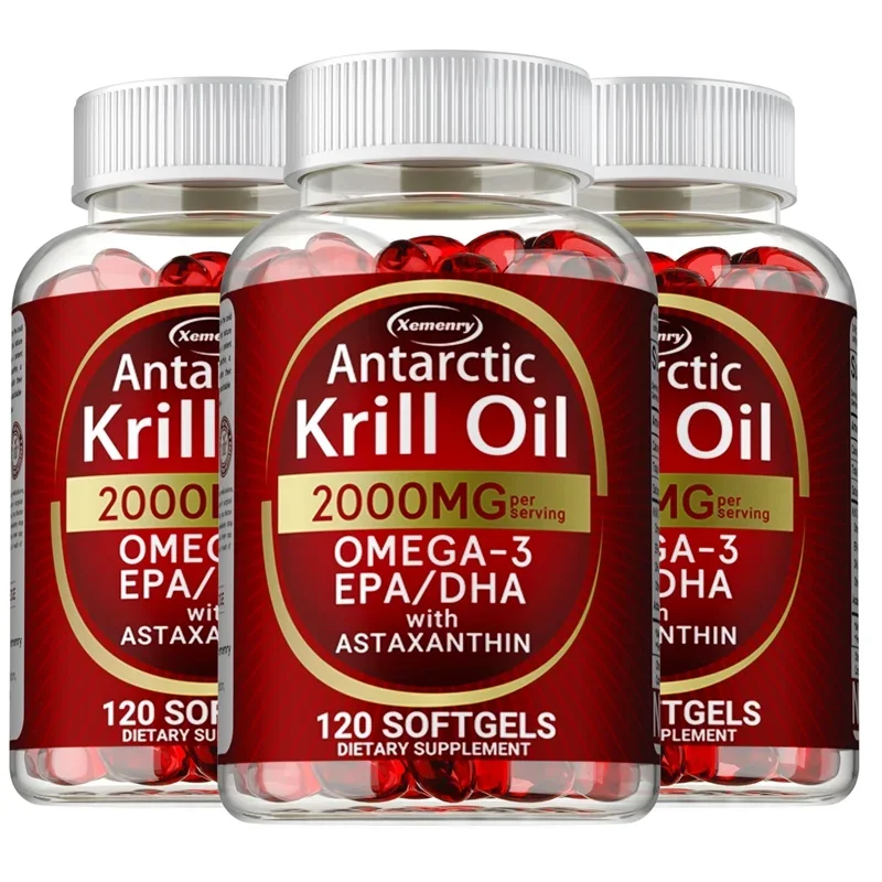 Antarctic Krill Oil Capsules - for Brain Health, Joint & Heart Health, Immune Support