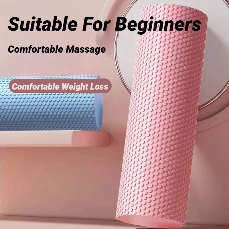 Hexagonal EVA Foam Yoga Roller, 10cm × 30cm Massage Foam Roller for Pilates Home Fitness Workout