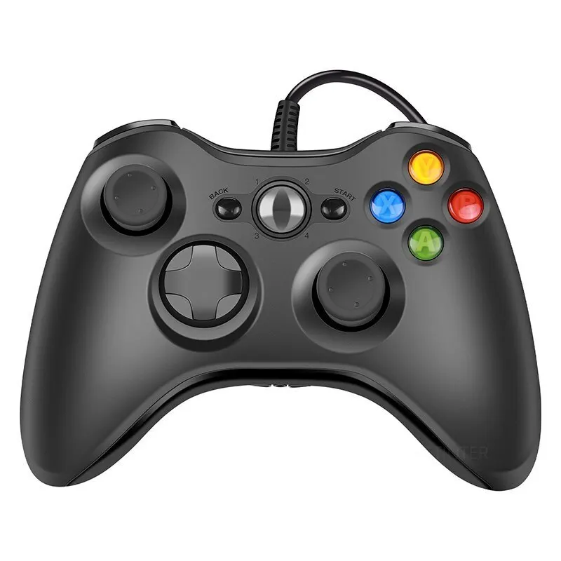 Wired Game Controller for Xbox 360 with Dual-Vibration,Compatible with Xbox 360/360 Slim&PC Windows 7,8,10,11