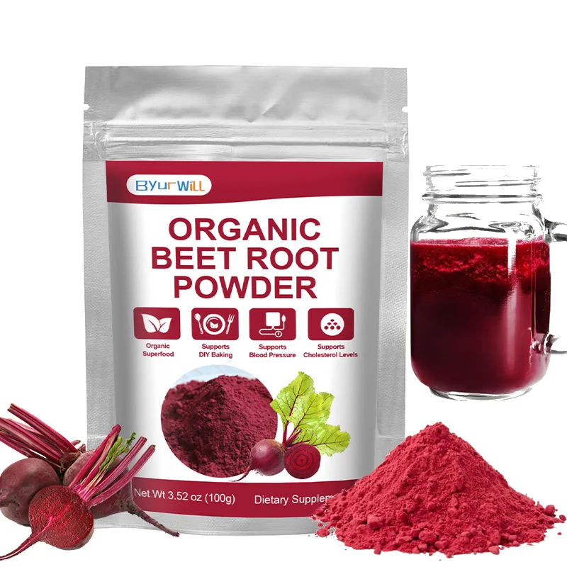Organic Beetroot Powder Supplement Boost Immune, Heart Health, Promote Blood Circulation, Digestive Health, Non-GMO