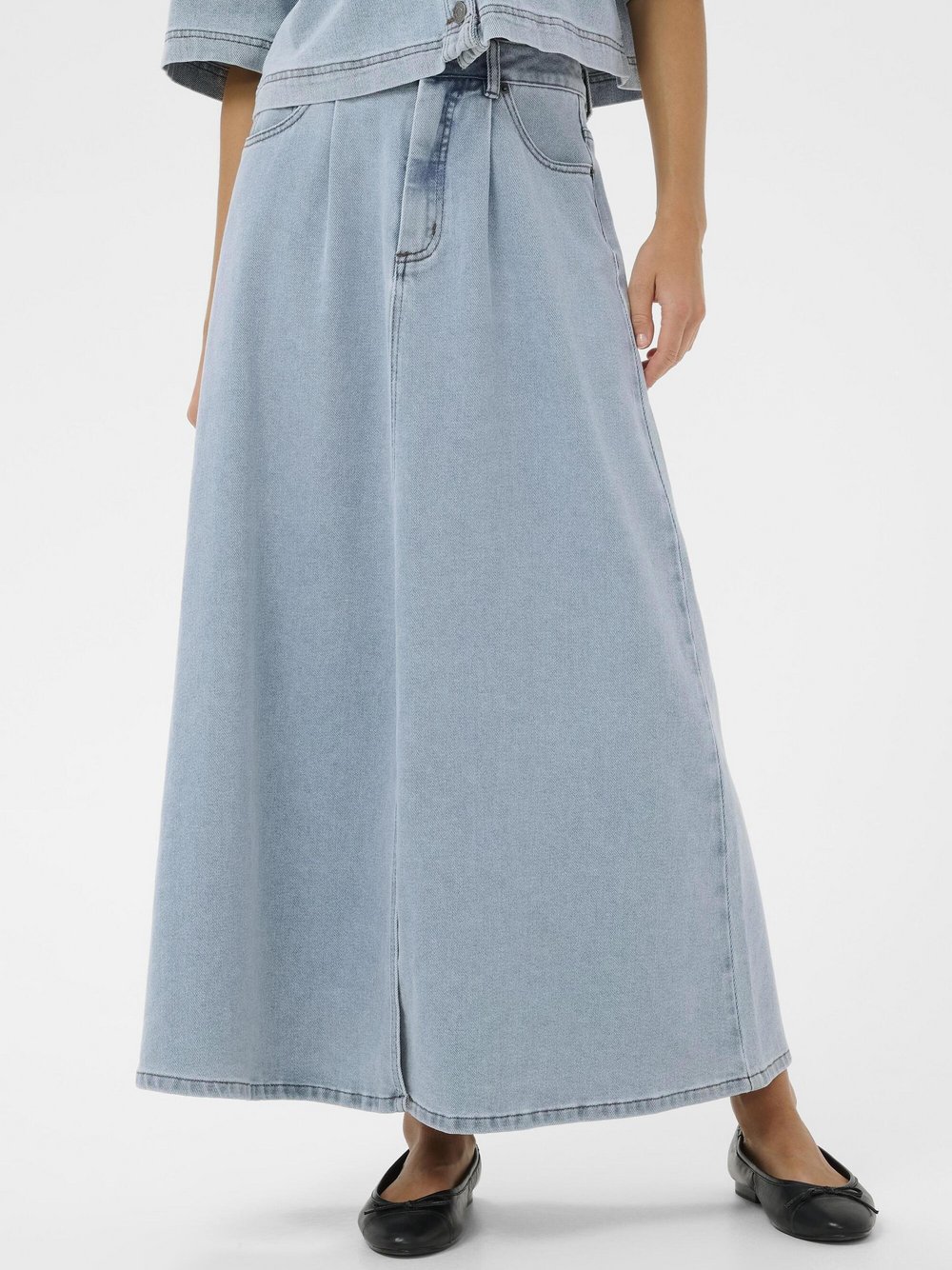 Kaffe Rock KAminna Hohe Taille Damen light stone, 36