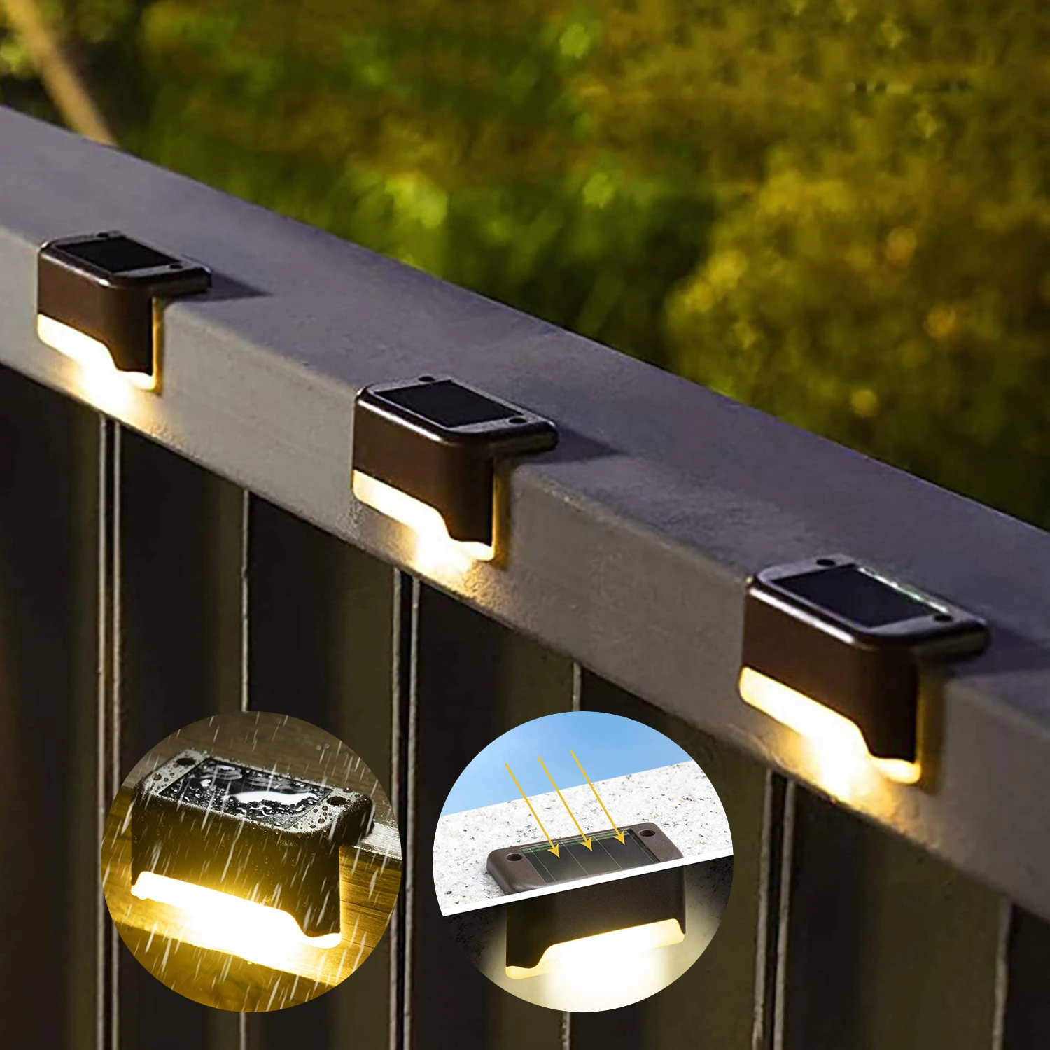 4/8/12/16 pièces lampes LED solaires extérieur jardin lumière pont lampe solaire escaliers lumière étanche solaire étape lampe Patio jardin décor