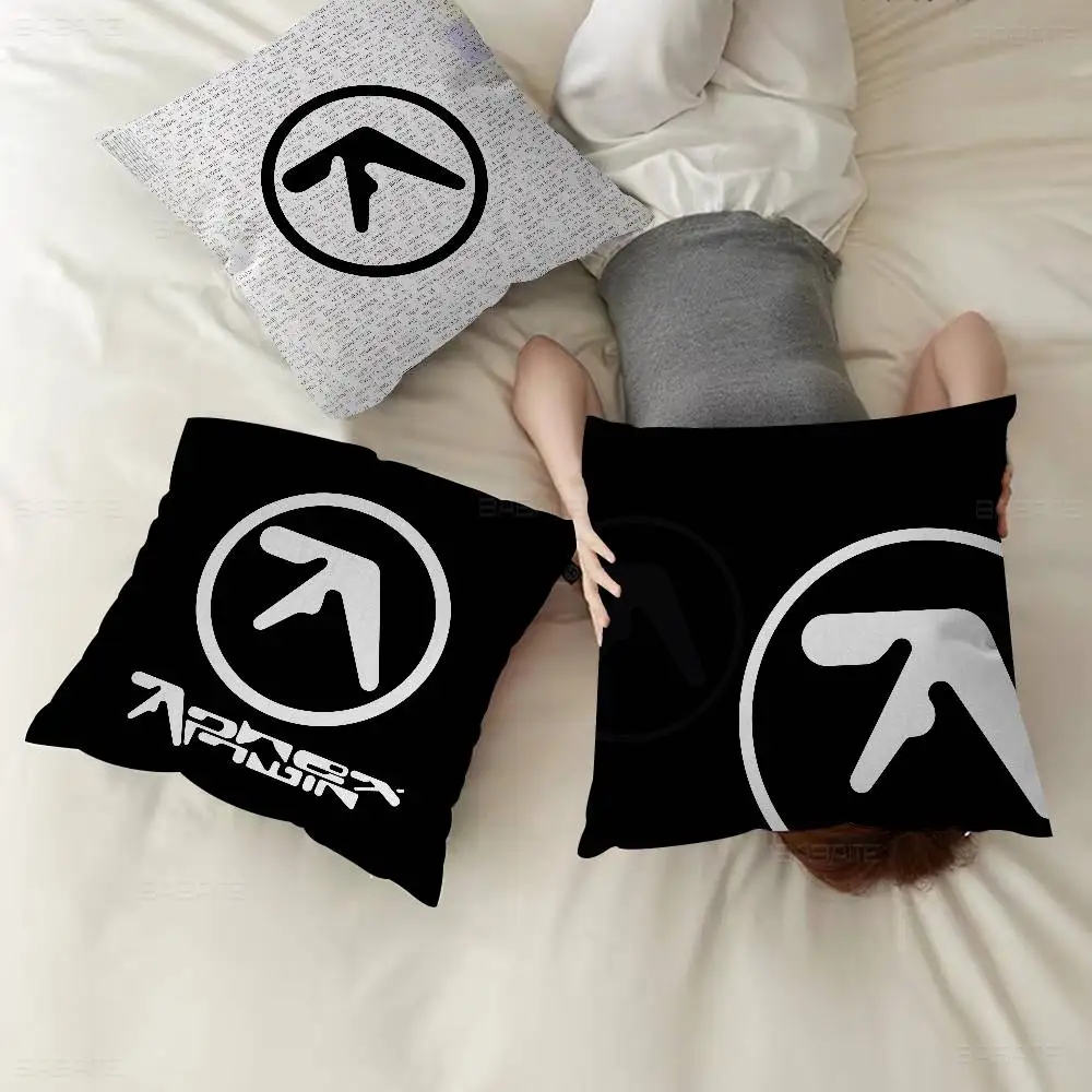 A-Aphex Twin Kissenbezug, Auto-Kissenbezug für Sofa, Auto, Weihnachtsgeschenk, 40 x 40 cm, 45 x 45 cm