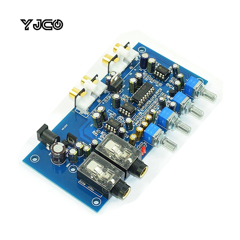 YJCO PT2399 Karaoke-Board NE5532 Dual-Mikrofon-Eingang DC12-15V Reverb-Verstärker-Board DIY Audio-PCB-Modul YJ00395 Image