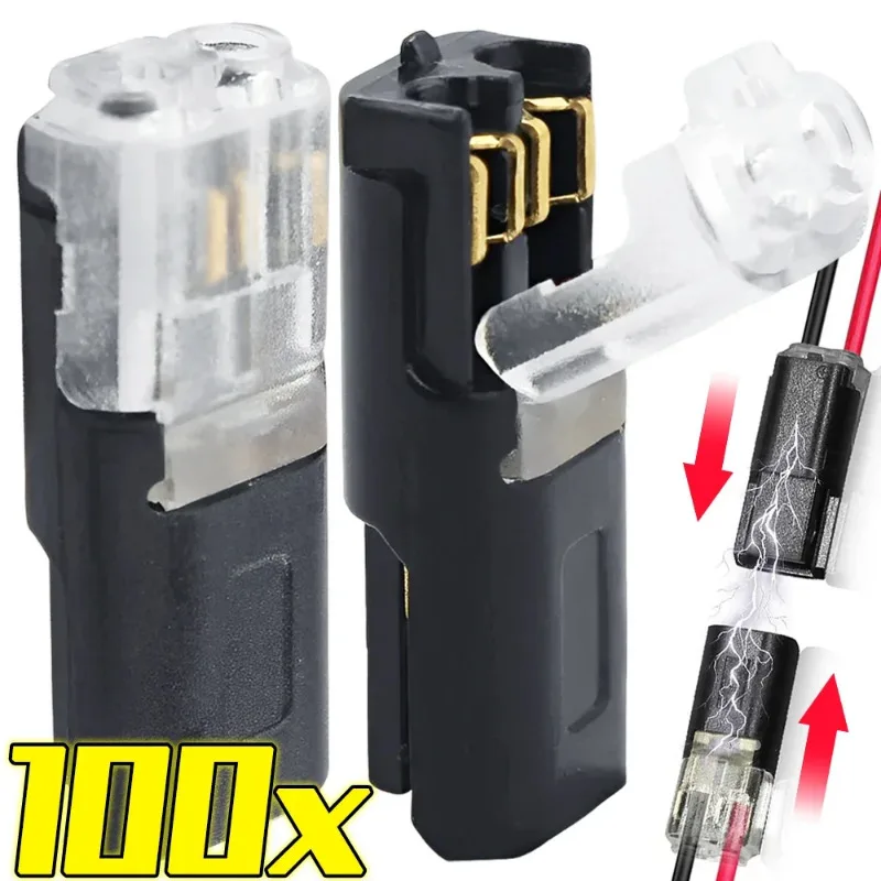 Doppeldraht-Steckverbinder Wasserdichter Stecker 2-Polig Kabelstecker Auto-Elektrokabel Schnappverbinder Klemmenanschluss Image