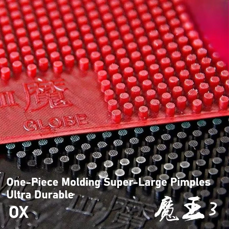 OX Tischtennis-Gummi, lange Noppen, supergroße Partikel, Höhe 2,6 mm, weichererer Ping-Pong-Gummi, langlebig und dezenter Spiel Image