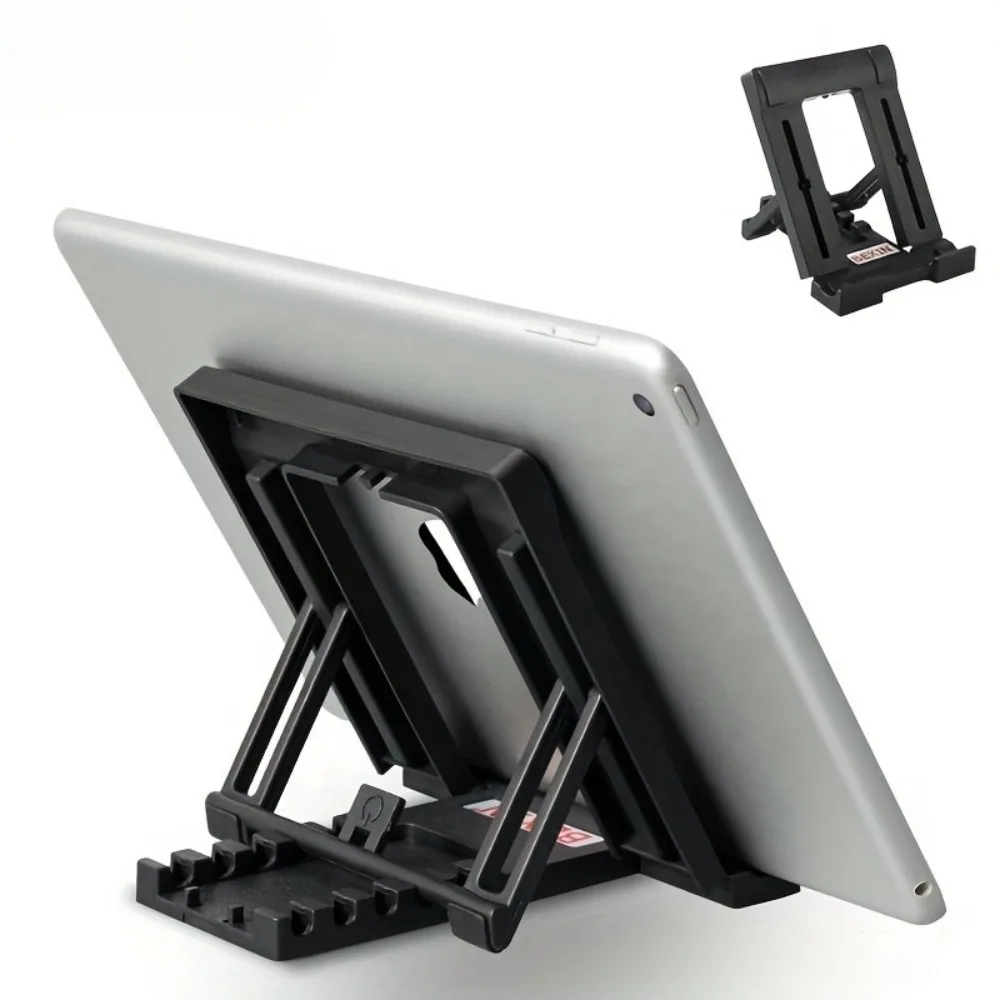 Support pliable robuste pour tablette et PC portable, avec clip de fixation robuste, support de bureau portable compatible avec iPad, 1 pièce