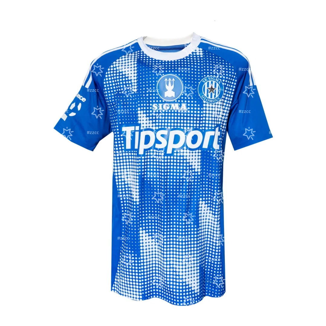 Maillot de football domicile Sigma Olomouc 25-26, ensemble d'entraînement, cadeau pour les supporters tchèques, T-shirt de sport d'été pour homme, T-shirt pour enfant, T-shirt de plage pour femme
