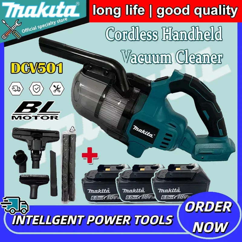 Makita DCV501 Bürstenloser Fahrzeugmontierter Boden-Akku-Handstaubsauger Tragbarer Reiniger Haushalts-Elektrowerkzeug FitCar Image