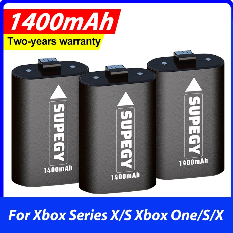 SUPEGY Batteries For Xbox Series X/S Xbox One/S/X Rechargeable Battery 1400mAh Controllers